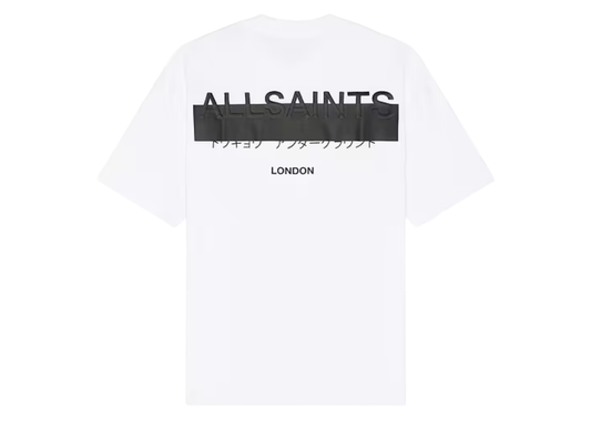 AllSaints Oversized Logo White T-Shirt